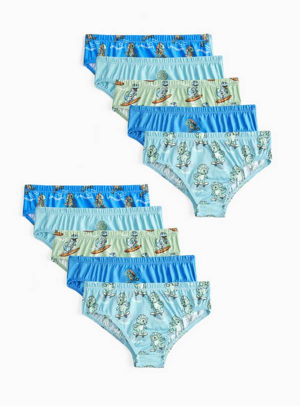 Dino Print Briefs 10 Pack 4-5 years